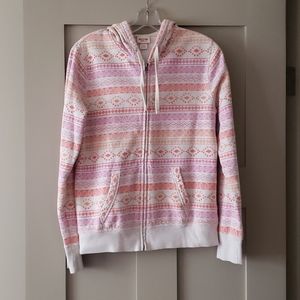Mossimo cream, pink, and orange hoodie. Size large